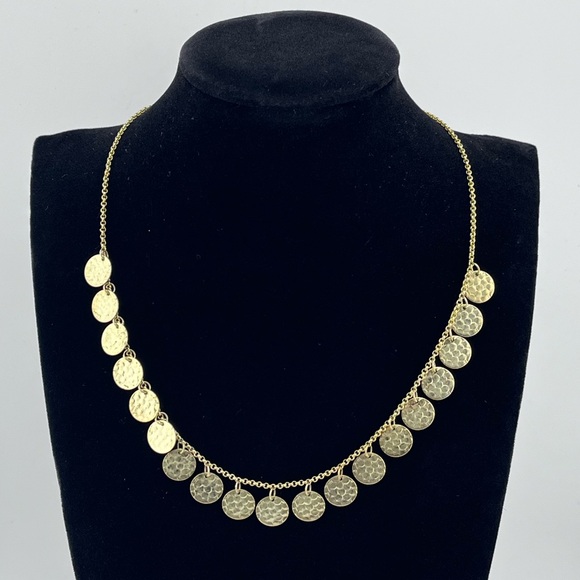 LOT of two gold tone short necklaces career office coin chain - Picture 4 of 5